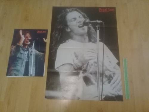 Pearl Jam Lot 1994 Magazine with HUGE Posters and Pearl Jam 10 LPVinyl